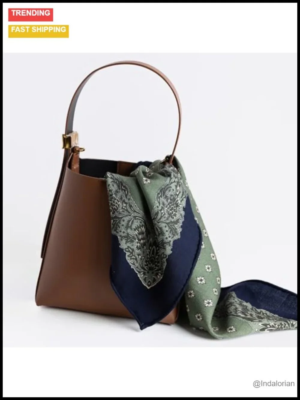 Silk Wool Blend Square Scarf, Hand-Rolled Reversible Neckerchief for Travel &